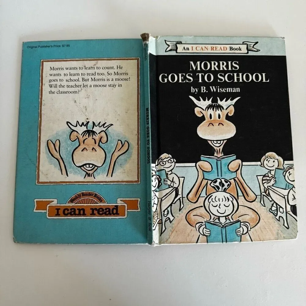 Morris Goes To School Vintage 1970 Hardcover Book